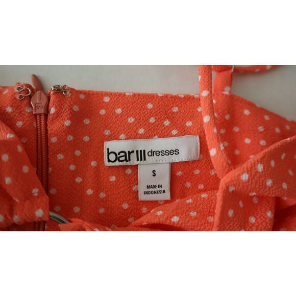 Bar III 10835396 Womens Sz S Coral Fusion Polka Dot O-Ring Cutout Mini Dress $99 - Picture 4 of 10
